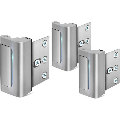 DOMETOUR Door Reinforcement Lock - Childproof Security Latch, Withstands 800 lbs, for Inward Swinging Front Doors, Prevents Unauthorized Entry