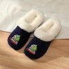 Roxoni Women’s Cozy Faux Fur Slippers with Indoor Outdoor Sole – Festive Holiday Custom Gift Footwear - 2 of 4