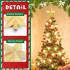 Aoibox Gold Christmas Star Tree Topper 8 Inch Shatterproof Five Pointed Star Holiday Decoration for Indoor Outdoor Christmas Tree - 4 of 4