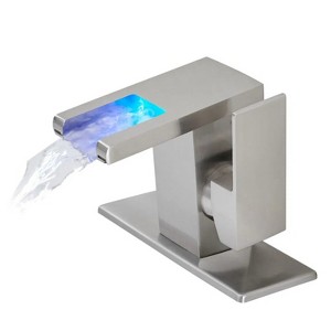 LunaLulink New Waterfall showerhead LED bathroom faucet, single handle bathroom sink sink faucet - 1 of 4