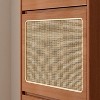 Angel Sar Rattan Shoe Cabinet Storage for Entryway with 3 Flip Drawer, Hidden Shoe Storage Cabinet, Brown - 4 of 4