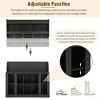 Shoe Storage Bench with Shelves & Wall Mounted Coat Rack, Entryway Hall Tree Organizer with 4 Hooks for Mudroom-3irtyhousy - 3 of 4