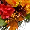 Northlight Peony and Mum Artificial Fall Harvest Wreath, 24-Inch - 4 of 4