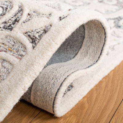 Ivory Hand-Tufted Wool 4' x 6' Rectangular Area Rug