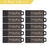 Centon MP Valuepack USB 2.0 Pro Flash Drive Gray 8GB Capacity 25/Pack S1-U2P1-8G25PK - 3 of 4