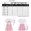 Girls 2pcs Cute Color Printed Short Sleeve Shirt and Elastic High Waist Bow A-line Skirt Sets - 4 of 4