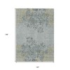 Gray Charcoal And Gold Floral Washable Indoor Outdoor Area Rug - 3 of 4