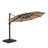 Sonkuki 11FT Outdoor Cantilever Patio Umbrella w/Base and Aluminium Pole, 360° Rotation and Infinite Canopy Angle Adjustment - 2 of 4
