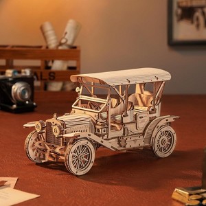 ROBOTIME 3D Wooden Puzzle Vintage Car 1:15 Scale Exquisite Wood Craft Kit Gift for Adults Desk Toys Gift for Boys/Girls, 7.5"*3.6"*4.5" - 1 of 4