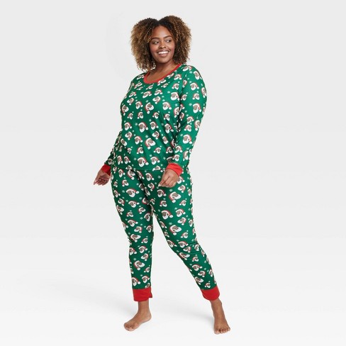 Green Christmas Matching Family Pajamas Sets