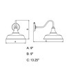 Vaxcel Dorado 1 - Light Sconce in  Red - 3 of 4