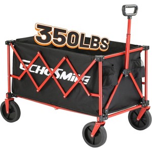 MaseiKar Heavy Duty 350 Lbs Capacity Collapsible Wagon, Outdoor Folding Camping Wagons, Grocery Portable Utility Cart, Adjustable Rolling Carts - 1 of 4