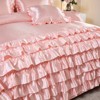 Satin Ruffle Comforter Set Bed in a Bag – 6/8-Piece Luxury Waterfall Bedding with Sheets, Pillowcases & Cushion Cover, Soft Silky Quilt - 2 of 4