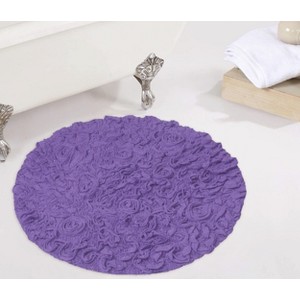 Bell Flower Collection Cotton Floral Pattern Tufted Bath Rug - Home Weavers - 1 of 4