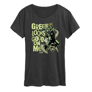 Women's - Marvel - Spider-man St. Patrick's Day Green Looks Good On Me Short Sleeve Graphic T-Shirt - 1 of 4