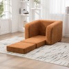 KTMBDW Single Sofa Bed, Floor Foldable Sofa Couch with Armrests, Convertible Folding Chair Bed Sleeper Comfy Lounge for Living Room Bedroom - 3 of 4