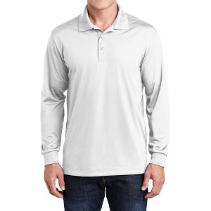Mafoose Men's Long Sleeve Moisture-Wicking Micropique Sport-Wick Casual Polo T-shirt - 1 of 4