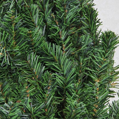 60" Unlit Green PVC Pine Christmas Wreath with Metal Frame