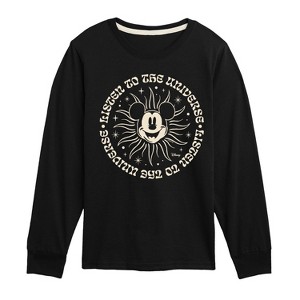Boys' - Disney - Mickey Listen To The Universe Long Sleeve Graphic T-Shirt - 1 of 4