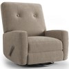 GustoWave Recliner Chair,360° Swivel Rocking Glider Chair for Adults with Adjustable Backrest & Footrest,Cozy Corduroy Upholstered Armchair, Pink - 2 of 4