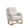 TOAOTBNBO Rocking Arm Chair with Two Side Pocket, Recliner Lazy Lounge Chair with Wood Legs Rocking Accent Chair for Rest Room - 2 of 4