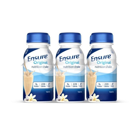 Ensure Original 9g Protein Nutrition Shake Bottles - Vanilla - 8 Fl Oz/6pk  : Target