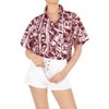 LA LEELA Womens Button Down Short Sleeve Summer Short Sleeve Tops Hawaiian Club party Casual Dress Shirt for Women - 2 of 4