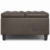 CAVINAS Square Storage Ottoman Bench,Storage Ottoman with Lift Lids and Stitched Tuft Design for Living Room,Bedroom - 4 of 4