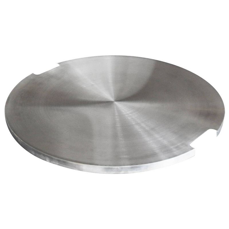 Lunar Round Stainless Steel Lid for Outdoor Fire Pit Table - Elementi, 1 of 5