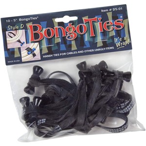 BongoTies All-Natural Reusable Cable Tie Wraps 10-Pack - 1 of 2