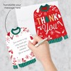 Big Dot of Happiness Christmas Pajamas - Shaped Thank You Cards - Holiday Plaid PJ Party Thank You Note Cards with Envelopes - Set of 12 - 2 of 4