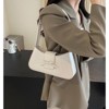 Shoulder Bag for Women, Hobo Handbags Trendy Y2K Purses Patent Leather Clutch Bag Cute Bow Purse White - 2 of 4