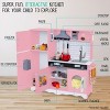 Lil' Jumbl Large Kids Kitchen Set, Wooden Pretend Play Kitchen with Icemaker, Microwave & More - 2 of 4