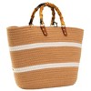 Magid Natural Cotton Woven Bamboo Handle Tote - 2 of 4