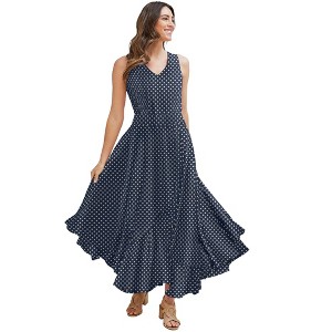 Jessica London Women's Plus Size Georgette Flyaway Maxi Dress - 1 of 3
