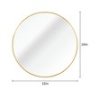 Lyngins Bathroom Mirrors,Round Wall Mirrors,Metal Frame 4mm HD Decorative Mirrors,Aluminum Vanity Mirrors for Bathroom,Bedroom - 3 of 4