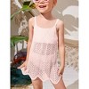 Girls Sheer Cover Dress Summer Beach Cover Up Dresses Crochet Beach Dress for Little Girl  Sleeveless Spaghetti Strap Sheer Beach Sheer Cover Up - 4 of 4