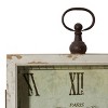 Wooden Pocket Watch Style Wall Clock with Hinged Door White - Olivia & May - 3 of 4