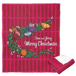 Warner Bros. Tom And Jerry Merry Christmas Silk Touch Throw Blanket 50x60 Inches - 1 of 4