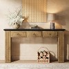 Tribesigns 63" Console Table with 3 Drawers, Farmhouse Sofa Table Behind Couch, Rustic Entryway Furniture for Hallway, Living Room - 4 of 4