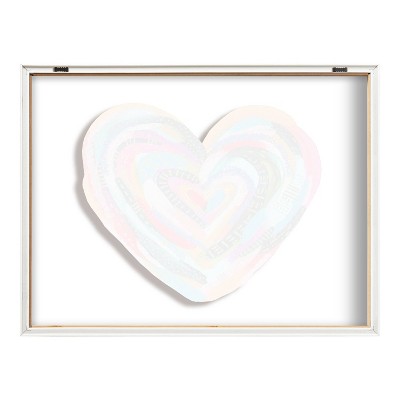 Labyrinth Heart Multicolor Abstract Glass Framed Poster