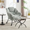 KTMBDW Lazy Chair with Ottoman, Modern Lounge Accent Chair with Armrests and a Side Pocket, Leisure Sofa Armchair, Reading Armchair for Small Space - 3 of 4
