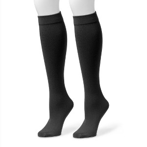 Muk Luks Women's Fleece Lined 2-Pair Pack Knee High Socks - 1 of 1