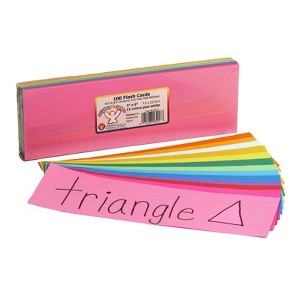 Hygloss Bright Flash Cards, 3" x 9", Pack of 100 (Pack of 6) - 1 of 1