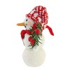 4.0 Inch Snmowman With Wreath Knit Hat Scarf Tree Ornaments - 3 of 3
