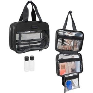 Max Studio Tubular Quilted Nylon Clear Toiletry Bag - 1 of 4