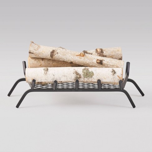 Iron fireplace log online holder