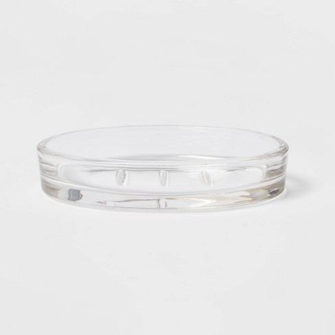 Recycled Glass Soap Dish Clear - Threshold™