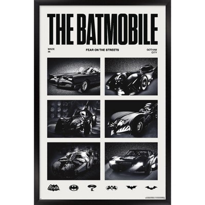Trends International DC Comics Batman: The Batmobile Fear The Streets Framed Wall Poster Prints