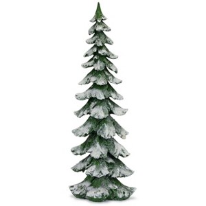 Green Flocked Winter Pine Tree – 26 Inch Decor by Melrose - 1 of 3